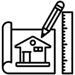 A detailed blueprint of a building layout showcasing rooms and dimensions