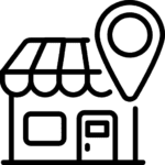 A storefront showcasing various products in a retail environment.